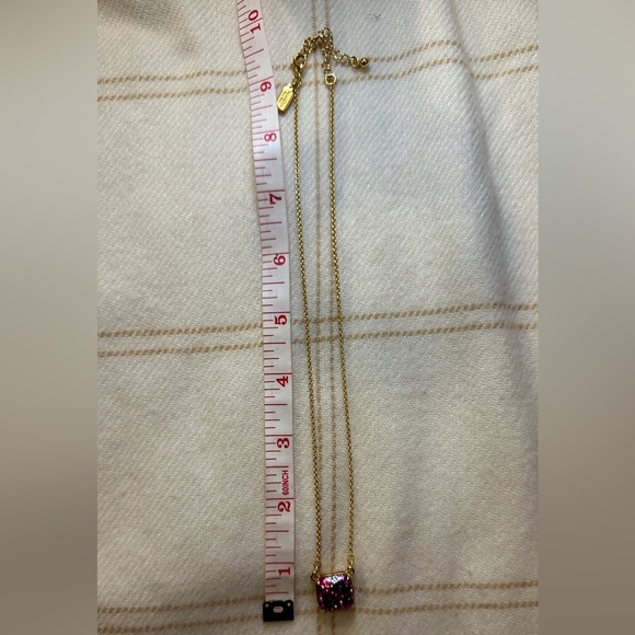Kate Spade Gold Chain Necklace with Pink Confetti Pendant - Picture 3 of 3